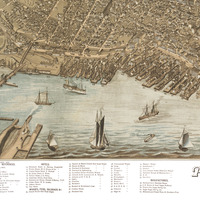 Portland, Maine in 1876 - Bird's Eye View Map, Aerial, Panorama, Vintage, Antique, Reproduction, Giclée, Fine Art, Wall Art, History - Thumbnail 1