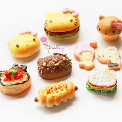 Hello  kitty re-ment bakery and pastries charms set (9 in set) - Thumbnail 3