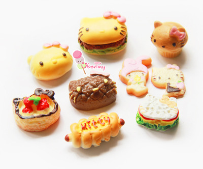 Hello  Kitty Re-ment Bakery and Pastries Charms set (9 in set)