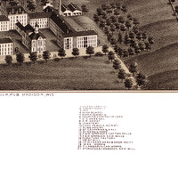 Augusta, Maine in 1878 - Bird's Eye View Map, Aerial, Panorama, Vintage, Antique, Reproduction, Giclée, Framable, Fine Art - Thumbnail 4