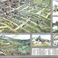 Cripple Creek, Colorado in 1896 - Bird's Eye View Map, Aerial map, Panorama, Vintage, Antique map, Reproduction, Fine Art, Wall Art, History - Thumbnail 4