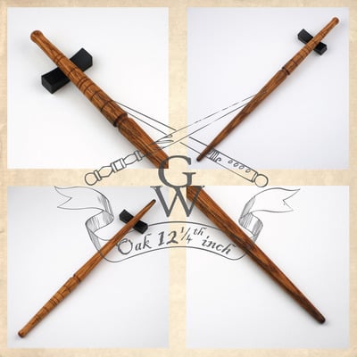 Oak wand 12 1/4 inch