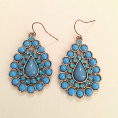 Blue jewel earrings