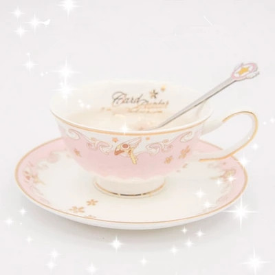 Cardcaptor Sakura / cup + saucer + ice cream spoon Set