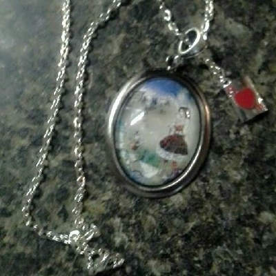 Vintage steampunk glass alice in wonderland