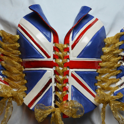 Union jack wearable ceramic corset by: nicole moan  - Thumbnail 5