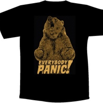 Everybody panic! bear t-shirt