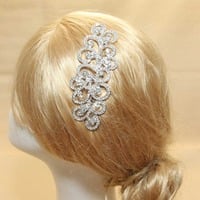 TRELLIS BY KRISTY RICE STYLE WEDDING BRIDAL RHINESTONE CRYSTAL TIARA HAIR COMB - Thumbnail 1