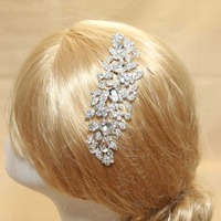 TRELLIS BY KRISTY RICE STYLE WEDDING BRIDAL RHINESTONE CRYSTAL TIARA HAIR COMB - Thumbnail 2