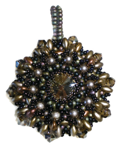 Sparkling Handmade Fashion Pendant, Gold Crystal Center