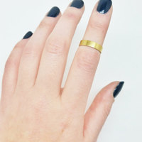 Brass Midi Band Ring Mid Knuckle Ring Size 5 - Thumbnail 1
