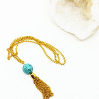 Blue Howlite Tassel Necklace : The Aphrodite Necklace - Thumbnail 2