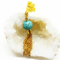 Blue Howlite Tassel Necklace : The Aphrodite Necklace - Thumbnail 3