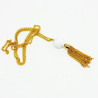 The Aphrodite Necklace : White Howlite Tassel Necklace - Thumbnail 3