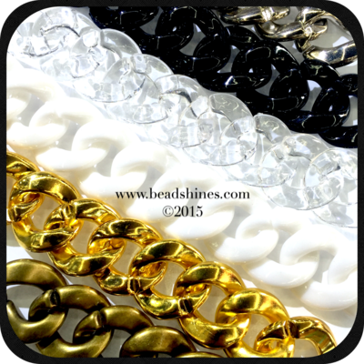  (9 feet) Chunky Acrylic Curb Chain