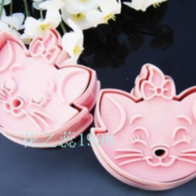 Marie cat disney cartoon pink color 2pcs set cookie cutter cheese cutter multi use food cutter