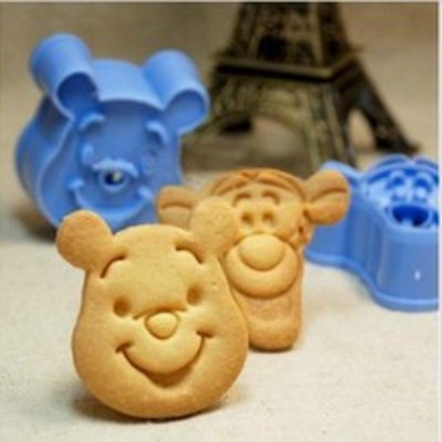 Winne the pooh & tigger disney cartoon blue color 2pcs set cookie cutter  multi use food cutter