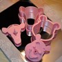 WINNE THE POOH & TIGGER DISNEY CARTOON PINK COLOR 2pcs Set Cookie Cutter  Multi Use Food Cutter - Thumbnail 1
