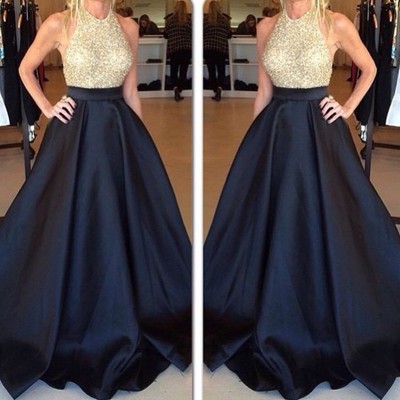 Black prom ball, party prom gown, black prom dress, new arrive prom dress, evening dress, prom dress with beading, e6117 - Thumbnail 5