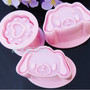 SUGAR BUNNY JAPAN CARTOON PINK COLOR 3pcs Set Cookie Cutter  Multi Use Food Cutter - Thumbnail 3
