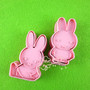 MIFFY RABBIT CARTOON PINK COLOR 2pcs Set Cookie Cutter Cheese Cutter Multi Use Food Cutter - Thumbnail 2