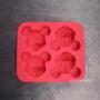 Mickey Mouse Cartoon Red Color Multi Use Silicone Cup Cake / Pudding Mold - Thumbnail 1