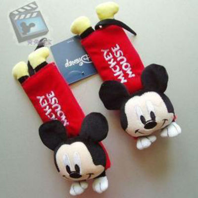 Mickey mouse car mulit use seat belt cover decoration set car use baby cart use