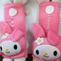 MY MELODY PINK COLOR Car Mulit Use Seat Belt Cover Decoration Set Car Use Baby Cart Use - Thumbnail 2