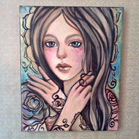 Golden Goddess * 8x10 original painting - Thumbnail 1