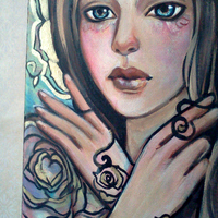 Golden Goddess * 8x10 original painting - Thumbnail 2