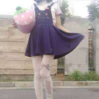 Cat embroidery soft girl strap dress ear - Thumbnail 1