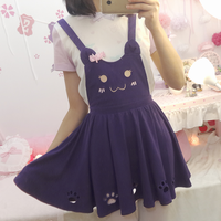Cat embroidery soft girl strap dress ear - Thumbnail 2
