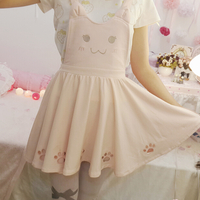 Cat embroidery soft girl strap dress ear - Thumbnail 3