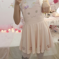 Cat embroidery soft girl strap dress ear - Thumbnail 4