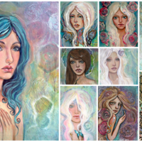 Bloom * 11x14 original painting - Thumbnail 2