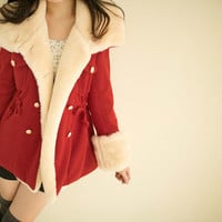 College double-breasted cape coat - Thumbnail 3