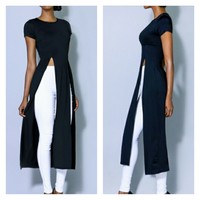"Rae" Front Slit Maxi Dress - Thumbnail 1