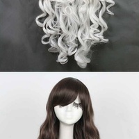 Curly White Blonde Pink Red Blue Brown Cosplay Wig 100cm Synthetic Hair Long - Thumbnail 1