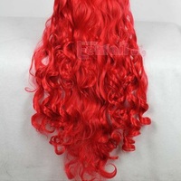 Curly White Blonde Pink Red Blue Brown Cosplay Wig 100cm Synthetic Hair Long - Thumbnail 2