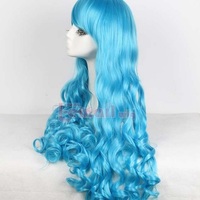 Curly White Blonde Pink Red Blue Brown Cosplay Wig 100cm Synthetic Hair Long - Thumbnail 3