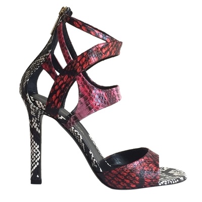 Tamara mellon "fatale" ombre snakeskin strappy sandal