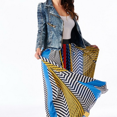 Tov holy multicolor crossroad maxi skirt 