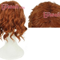 Brown Synthetic Short Curly Avengers Wig - Thumbnail 2
