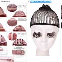 Brown Synthetic Short Curly Avengers Wig - Thumbnail 3