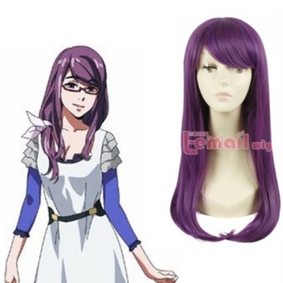 Long body wave purple cosplay wig