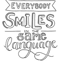 Adult Everybody Smiles in the Same Language Jersey Hoodie - Thumbnail 1