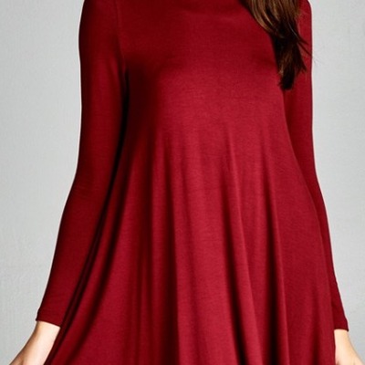 Long sleeve swing dress