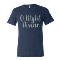 O Night Divine Navy Triblend Unisex Tshirt - Thumbnail 1
