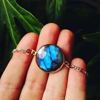Blue Labradorite Choker Necklace - Thumbnail 1
