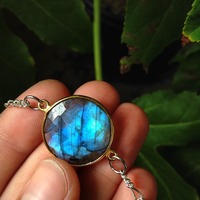 Blue Labradorite Choker Necklace - Thumbnail 4